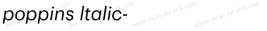 poppins ltalic字体转换
